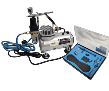 Aerograf 134K kompresor mini zestaw malarski AB134 AB-134K zdjęcie nr 7