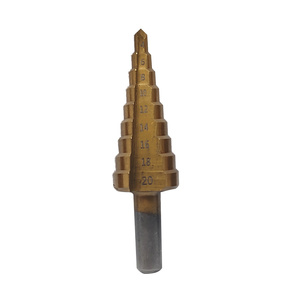 Wiertła stopniowe wiertło rozwiertak 3szt 4-32mm choinkowe stożkowe zestaw wierteł Stufenbohrer im Koffer HSSTiN LARGE HSS STEP DRILL MF03432 zestaw wierteł stopniowych stożkowych zdjęcie nr 3