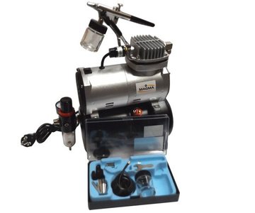 Kompresor z butlą do aerografu do aerografii TC-20T + aerograf AB-128 Airbrush compressor AB128 AB 128 zdjęcie nr 4