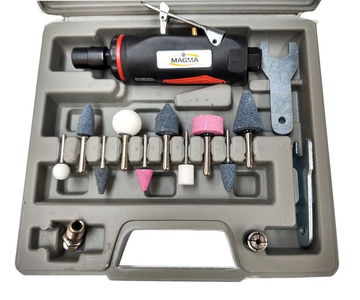 Mini szlifierka 1/4" pneumatyczna Kit AT7032BK trzpieniowa + zestaw frezów trzpieniowych 3mm GPS30 zdjęcie nr 11