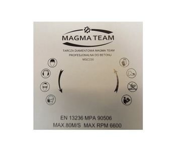 Tarcza diamentowa profesjonalna do cięcia betonu, piaskowca 230x22,2mm MAGMA MSC230 MSC 230x22,2 230 x 22,2 230x22,2mm zdjęcie nr 3