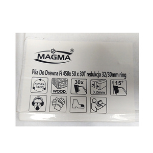 Piła tarcza tarcze do cięcia drewna 450 mm 30t z widią 450x50 mm x 30 zębów widiowa Magma 450x50x30T red 32 mm 30 mm 450x35 450x30 zdjęcie nr 2