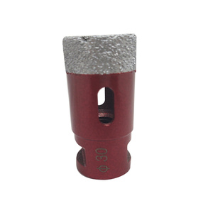 Wiertło nasypowe 30 mm z gwintem M14 czerwone gresu gres otwornica koronka glazura zdjęcie nr 3