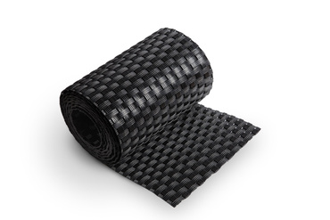 Taśma ogrodzeniowa technorattanowa, osłona płotu, 1200 g/m2 19x255cm RD04 Czarny zdjęcie nr 1