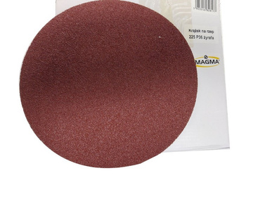Krążki ścierne 225mm papier na rzep gr. 36 100 szt ścierny krążek samoprzylepne styropianu zdjęcie nr 4
