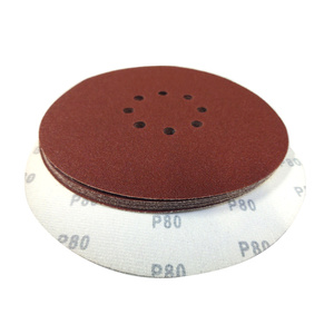 Krążki ścierne 225mm papier na rzep gr. 120 z otworami 10 szt ścierny krążek samoprzylepne zdjęcie nr 3