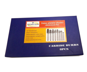 Mini szlifierka 1/4" pneumatyczna Kit AT7032BK trzpieniowa + 8 sztuk frezów HM widiowych do metalu zdjęcie nr 13