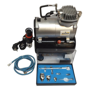 Kompresor do aerografów z butlą 20T + aerograf TG183 TG-183 zdjęcie nr 3