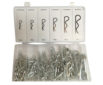 Zawleczki zestaw zawleczek sprężynowych 150 2-4mm przetyczek sprężynowe zdjęcie nr 3