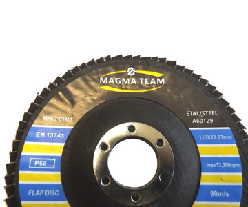 Tarcza tarcze lamelka listkowa 115mm gr 60 do metalu Magma płytkowa płytkowe zdjęcie nr 4
