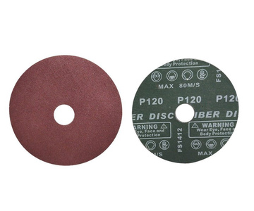 Krążek fibrowy tarcza fibrowa do szlifowania metalu drewna pcv pakiet 25 szt. fibra granulacja 120 zdjęcie nr 2