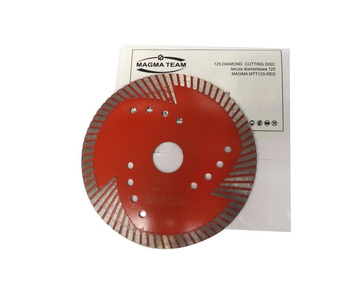 Tarcza diamentowa do cięcia betonu 125x22,2mm czerwona turbo GC MTT125-RED głębokie cięcie Magma granitu MTT 125x22,2 125 x 22,2 125x22,2mm zdjęcie nr 1