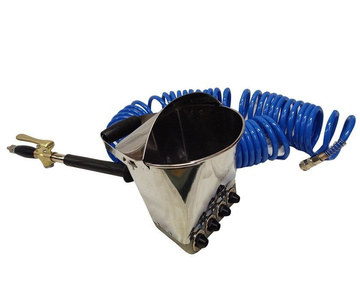 Tynkownica pneumatyczna do ścian i sufitów z metalowymi dyszami model 011DE agregat + Wąż do kompresora 15mb PE 8x12 węże pneumatyczne przewód spiralny 15mb + Króciec szybkozłączka z gwintem wewnętrznym GW 1/2" zdjęcie nr 10