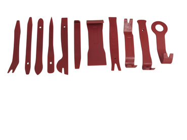 Zestaw ściągaczy do tapicerki 11 cz. spinek kołków łomy dźwignie 11el otwieraki otwieracze klucze trim removal set nylon 11pcs + zestaw kluczy do demontażu pinów wyjmaki i złączy instalacji elektrycznych zdjęcie nr 6