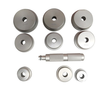 Zestaw do demontażu łożysk 10 elementów ściągacz do pras, wyciskania osiowego talerze prasy 1285 montażu uszczelniaczy 40-81mm wciskania 1014D tule zdjęcie nr 7