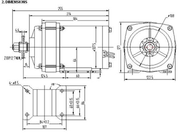 Silnik elektryczny z przekładnią 36V lub 24V 500W 1020zx zdjęcie nr 4