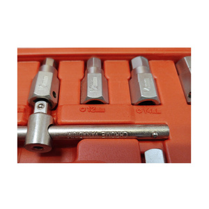 Klucze do korków do oleju 12 cz. zestaw kluczy samochodowe Set Combination Socket Wrench Tools Set 1/2"&1/4" 12 elementów C1006 LT-A1151 1001C YC-02037 zdjęcie nr 19