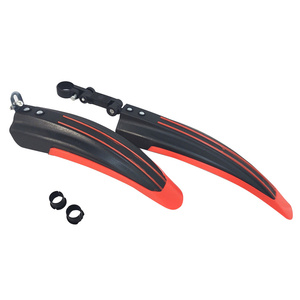 Błotniki rowerowe 24/26/27,5/29 cali czerwone komplet 2szt przód tył zestaw błotnik zdjęcie nr 3