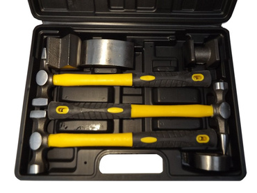 Młotki blacharskie kowadełka zestaw blacharski 7el młotek młotków kowadło 1007F 7PCS Professional Sheet Metal Hammer Set zestaw blacharski 02640   zdjęcie nr 4