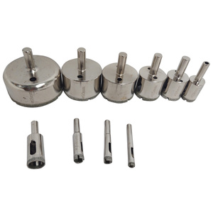 Zestaw otwornic diamentowych otwornice diamentowe 10el. 6mm, 8mm, 10mm, 16mm, 20mm 28mm, 35mm, 45mm, 50mm, 68mm zintegrowany stalowy korpus profesjonalny zestaw zdjęcie nr 5