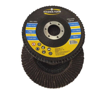 Tarcza tarcze lamelka listkowa 115mm gr 80 10 sztuk do metalu Magma płytkowa płytkowe zdjęcie nr 5