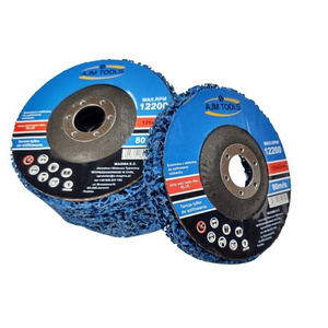 10 tarcz tarcze do szlifowania metalu stali z włókniną niebieska 125 dysk krążek do usuwania rdzy farby włosy murzyna BRICK METAL WOOD zdjęcie nr 2