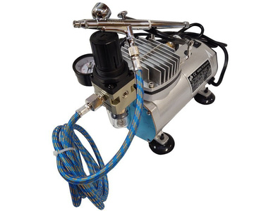 Zestaw do aerografii mini kompresor TC-20C aerograf AB-137 zdjęcie nr 6