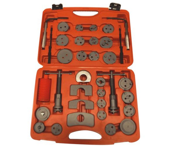 Zestaw wyciskania tłoczków hamulcowych 35 elementowy B10115A + zestaw do odpowietrzania hamulców + zarabiania przewodów hamulcowych 10el. zdjęcie nr 7