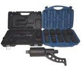 Klucz do kół z przekładnią 30 32 33mm 1:61 + nasadki udarowe 1" klucza 17-41 zestaw 10el. nasadka