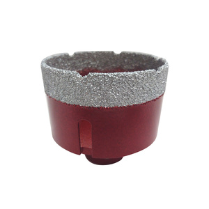 Wiertło nasypowe 65 mm z gwintem M14 czerwone gresu gres otwornica koronka glazura zdjęcie nr 2