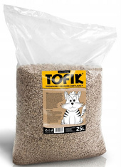 Żwirek zbrylający dla kota, kruszon - Tofik 25 L Ściółka do kuwety