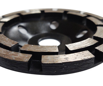 Tarcza diamentowa garnkowa 125x22 segmentowa PREMIUM MPDR125 7mm głowica do szlifowania betonu podwójny segment zdjęcie nr 5