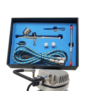 Aerograf AB-130K AB130K AB 130K kompresor z butlą zestaw malarski mini zdjęcie nr 24