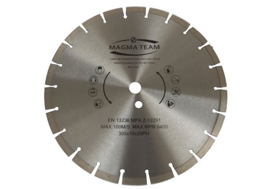 Tarcza diamentowa 300x20mm MAGMA do cięcia betonu, piaskowca MSC300 300x20 MSC 300x20 300 x 20 300x20mm zdjęcie nr 2