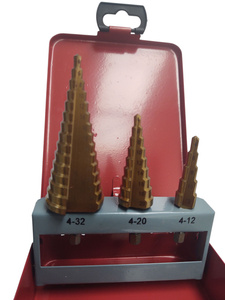 Wiertła stopniowe wiertło rozwiertak 3szt 4-32mm choinkowe stożkowe zestaw wierteł zestaw wierteł stopniowych stożkowych Magma zdjęcie nr 6