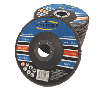 Tarcza tarcze lamelka listkowa 125mm 100 do metalu AJM TOOLS 80 listków zdjęcie nr 5