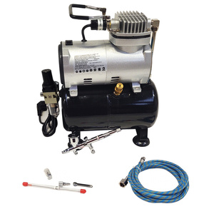 Kompresor z butlą + aerograf AB180 zestaw malarski 2 dysze aerograf cukierniczy aerografy cukiernicze AB-180 zdjęcie nr 9