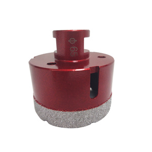 Wiertło nasypowe 65 mm z gwintem M14 czerwone gresu gres otwornica koronka glazura zdjęcie nr 5