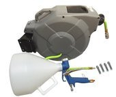 Zestaw pistolet do tynków plastik  + zawór with four nozzle, 4.0 6.0 8.0  FT225780 FR-301+Przewód+zwijadło automatyczne 15m x 9,5mm 0911AHR AHR0911