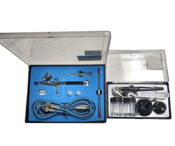 Zestaw aerograf AB-130K + AB-138 0,8mm z regulacja ciśnienia do aerografii dysze 0,2 0,3 0,5 0,8 AB130K AB 130K AB138 AB 138 zdjęcie nr 3