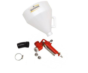 Pistolet do tynków plastik 001AD + zawór + przegub z dyszami 2.0 3.0 4.0 6.0 8.0 + przewód wąż pneumatyczny 15mb PE 8x12 zdjęcie nr 9