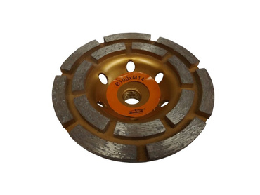 Tarcza diamentowa garnkowa 100 M14 segmentowa DCWD100 diament 5mm Magma 100xM14 głowica do szlifowania betonu 100xM14 100M14 100 M14 podwójny segment zdjęcie nr 5