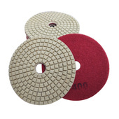 Tarcza diamentowa rzepik na mokro 100 mm gr 400 biały szlifowania gres gresu kamień granit poler polerowania polerska fazowania P 400 G400 #400