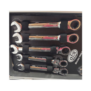 Klucze płasko oczkowe 6-32 z grzechotką łamane 22 ele łamanych zestaw kluczy zdjęcie nr 12