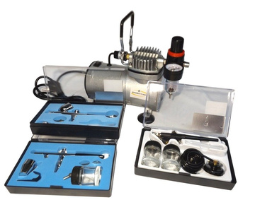 Kompresor do aerografów TC-20BK stojak 3 aerografy TC-20B + AB128P + TG130 + TG138 + wężyk TC-20 TC-20C AB128P TG-130 TG-138 zdjęcie nr 12