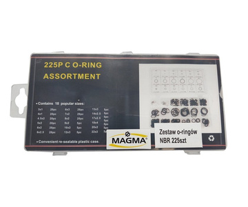 Oringi sortownik zestaw uszczelka oring 225 normal zestaw oringów 225 Pcs Rubber O Ring Oring Seal Plumbing Garage Set Kit 1086F zdjęcie nr 5