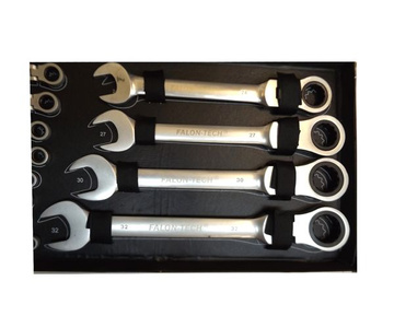 Klucze płasko oczkowe 6-32 z grzechotką łamane 22 ele łamanych zestaw kluczy zdjęcie nr 5