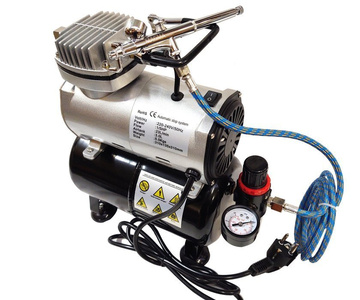 Zestaw do aerografii mini kompresor TC-20T aerograf AB-137 zdjęcie nr 5