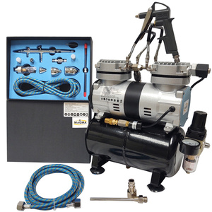 Aerograf AB 186K z kompresorem dwutłokowym do malowania 30T zestaw lakierniczy AB-186K zdjęcie nr 9