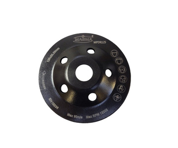 Tarcza diamentowa garnkowa 125x22 segmentowa PREMIUM MPDR125 7mm głowica do szlifowania betonu podwójny segment zdjęcie nr 7